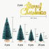KUUQA 36Pcs Mini Sisal Snow Frost Christmas Trees - Tabletop Ornaments with Merry Christmas Letters