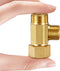 Water Line Adapter Splitter Tee Valve, Brass Dishwasher Toilet Supply Line Connector (3/8"-3/8"-3/8")