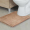 TECHMILLY U Shaped Super Soft Shaggy Bathroom Rugs, Absorbent Non-Slip Microfiber Bath Mat 24"x20"
