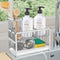 Sinnsally Kitchen Sponge Holder,Sink Caddy Organizer with High Brush Holder,Stainless Steel Sink