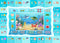 ABC Kids Ocean Rug for Playroom, 4x6ft Alphabet Classroom Rug, Educational Kids