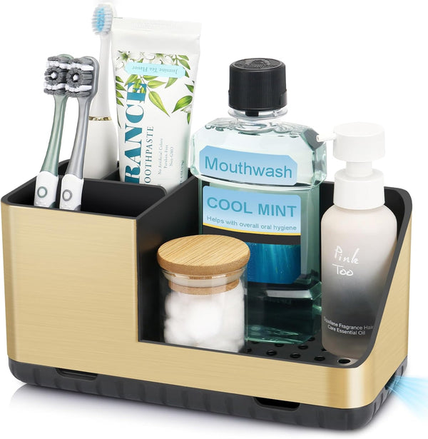 PARKMANI Toothbrush Holders for Bathroom Countertop Organizer, Kids Electric Toothbrush and Toothpaste
