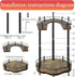LIAISIMI 2 Organizer,2-Tier 4 Settings Countertop Tier Lazy Susan Spinning Spice Rack with Stable Carousel Base