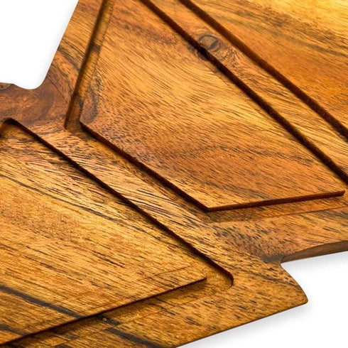 Christmas Tree Shaped Wood Cutting Board for Kitchen Decoration, 11"L x 9.75"W, Wooden Charcuterie Board