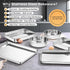 Set, 6-Piece Sets E-far Stainless Steel Baking Pan Metal Bakeware Include Cookie Sheet, Round Square Rectangle Cake