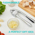 HiramWare Garlic Press, Premium Rust Proof Kitchen Garlic Mincer Crusher Squeezer with Ergonomic handle, Ginger Crusher