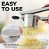 15oz Zulay Kitchen Large Potato Ricer, Heavy Duty Stainless Steel Potato Masher and Ricer for Mashed Potatoes, Mashed