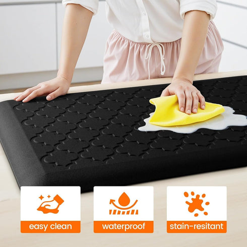 TranquilRelax 4/5 Inch 17.3"x 47" Thick Anti-Fatigue Kitchen Mat Water Resistant Non-Slip Kitchen Floor Mat Ergonomic