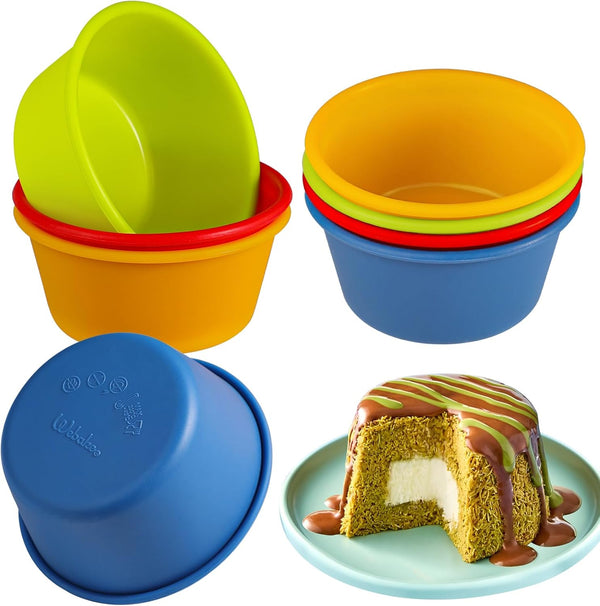 Webake Silicone Cupcake Baking Cups Set of 8, Reusable Jumbo Muffin Liners, BPA Free