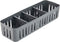 Simplify 4 Compartment Stackable Bin with Adjustable Dividers, Drawer Organizer for Office, Desk Supplies, Grey