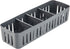 Simplify 4 Compartment Stackable Bin with Adjustable Dividers, Drawer Organizer for Office, Desk Supplies, Grey