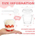 50 Pack 6 oz Plastic Dessert Cups with Lids and Spoons, Clear Round Pudding Parfait Shooter Jello Fruit Cups for Party