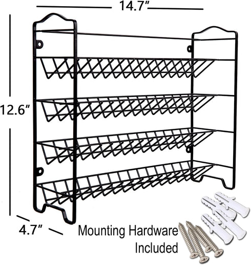 SWOMMOLY 32 386 Set, Countertop, Spice Rack Organizer with Empty Square Glass Spice Jars, White Spice Labels with Chalk