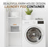 ELITAPRO Laundry Pods Holder, Khaki - Modern Farmhouse Container with Lid for Laundry Room Organization
