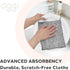 91% 6 7x9 Oggi Bambou Odor-Free Kitchen Washcloths - Natural Kitchen Dish Cloths, Bamboo-Derived Rayon Cellulose Fiber