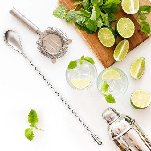 2Pcs Cocktail Spoon Set, 12" Long Handle Bar Spoons, Stainless Steel Drink Mixers for Coffee Bar Accessories