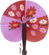 20 Pcs Folding Handheld Fans, Paper Chinese Floral Wedding Round Accordion Fans with Plastic Handle for Party Favors