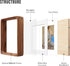 3.5x5 4x6 4 6,Plexiglass,Tabletop Walnut Wood Picture Frame,Picture with Mat or Without Mat,Standing Desk Photo Frame