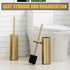 Set BESy Toilet Brush and Holder, Toilet Cleaner Bowl with Two Brush with Extra Long Handle, Durable Bristles Toilet