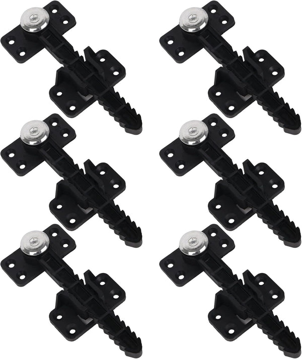 BQLZR 14x6cm Plastic Sectional Sofa Invisible Interlocking Connector Bracket with Hardware, Rotate 360 Degree (Pack of