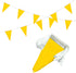 100 Feet Solid Yellow Pennant Banner Flags String, Triangle Bunting Flags for Grand Opening, Birthday Party, Festival