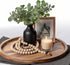 ELTNEGSA 11.5 Inch Small Wood Round Decorative Tray for Home Decor, Coffee Table,
