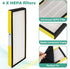 FLT4825 HEPA Filter B Replacement, 4 x True H13 HEPA Filters for G-Guardian Air Purifier AC4825 Series