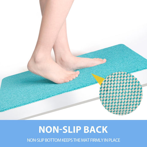 Non-Slip Bathtub Mat - Anti Slip Shower Mat, Fast Drying Foot Scrubber Mat for Tub, Floor, Bathroom, Kitchen, Home,