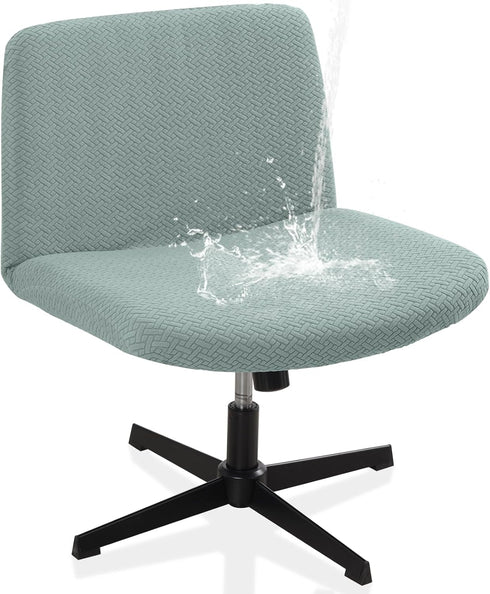 Fuloon Criss Cross Chair Cover, Waterproof, Stretchable, Solid Jacquard, Suited for Armless/Office/Desk/Mid