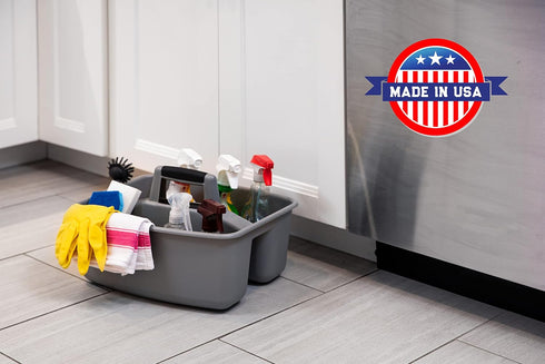 Mighty Tuff Rough and Rugged All-Purpose Cleaning Caddy, Grey/Black, 2 Count (CD0170)