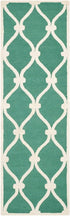 SAFAVIEH Cambridge Collection Accent Rug, 2' x 3', Teal & Ivory, Handmade Moroccan Wool