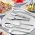 XEVOM 6-Piece Stainless Steel Serving Utensil Set, Includes Serving Spoon, Fork, Slotted Spoon, and Tongs