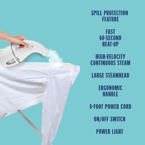 Conair Handheld Travel Garment Steamer, CompleteSteam 1100W, For Home, Office, and Travel, White