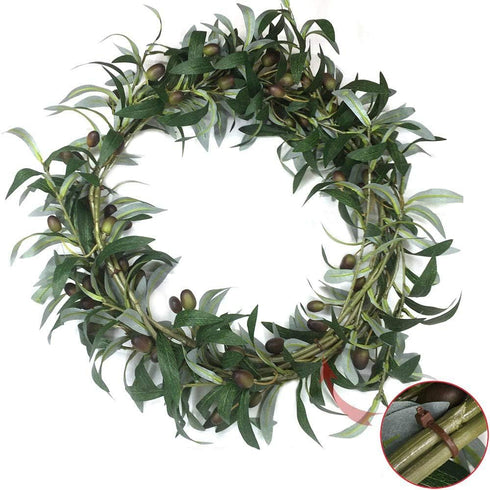 SHACOS 4 PCS 28 inch Artificial Olive Branches - Faux Tree Branches for Home Wedding Shop Office Garden Decor