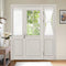 MIULEE 2 Pieces White Semi Sheer Curtains for Front French Door, W 25 x L 40 Inches