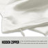 Silk Pillow Cases Set of 2 - Soft Breathable King Size Natural Mulberry Satin Silk Pillowcase with Hidden Zipper, Ivory