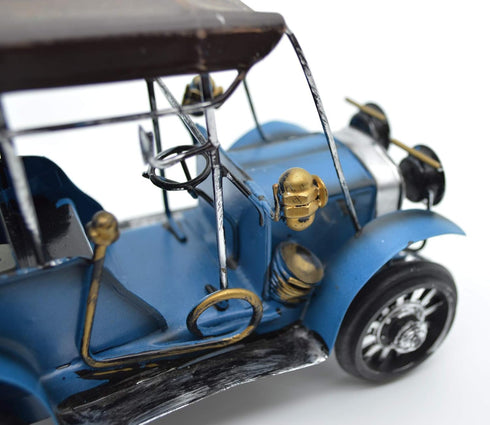 Diecast Model Cars Classic Cars Collectible Model Car with Music Box Home Decor (Blue)