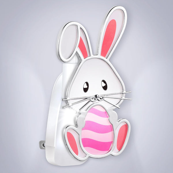 Wall Fragrance Plug in with Night Light, Compatible with Bath & Body Works WallFlower, Pink Easter Bunny