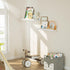 Set 2, 15.7 Inch Alsonerbay White Floating Shelves Wall Mounted of Modern White Shelves with Lip, Wood Wall Shelves