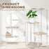 YOCOMEY 4 Tier Plant Stand Indoor, Thickened Metal Wood Corner Plant Shelf Stands for Multiple Plants, Indoor Tall