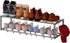 Expandable Wall Mounted Shoe Rack, 17"-31" Adjustable Hanging Shoe Rack Holds 8