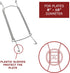 BANBERRY DESIGNS Chrome Vinyl Coated Plate Hanger, 8 to 10 Inch, Set of 4 Pcs, Clear Vinyl Sleeves Protect the Plate