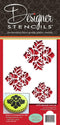 Designer Stencils Damask Icon Cake and Cookie Stencil Set, Beige/Semi-Transparent