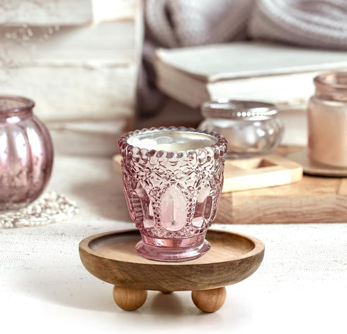 12.9x4cm Vaveren Small Wooden Riser Wooden Pedestal for Display Tray Display Riser for Entry Table Farmhouse Kitchen