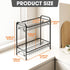 Countertop, 2-Tier Spice Rack for Standing Sturdy Metal Seasoning Organizer Holder, Space Saving Spice Shlef