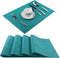 Vinyl Placemats, Washable Table Mats, Set of 4 Easy to Clean Woven Placemats for Kitchen Dining