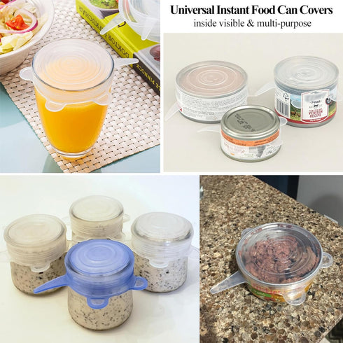Adpartner Silicone Can Lids, 10 Pack, Reusable Stretch Lids for Pet Food Cans, BPA-free Seal Covers