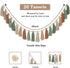 Sage Green Brown Boho Yarn Wood Bead Tassel Garland Wall Hanging Decor Neutral Earth Tone Woodland Banner Tassels