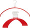 Mawa Euro Series Light Thin Non-Slip Clothes Hanger Style 40/P, Set of 10, Red