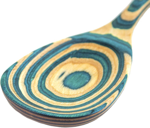 Baltique Mykonos Collection 12-1/2" Wooden Cooking Spoon, Safe for Nonstick Cookware
